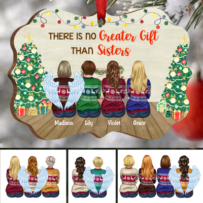 Sisters Ornament - There Is No Greater Gift Than Sisters - Personalized Acrylic Ornament - Makezbright Gifts