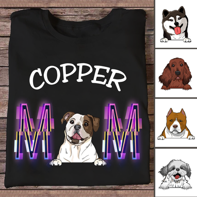 Dog Lover - Dog Mom - Personalized Black Unisex T-Shirt