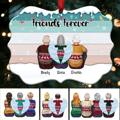 Christmas Ornament - Friends Forever - Personalized Christmas Ornament (S1L) - Makezbright Gifts