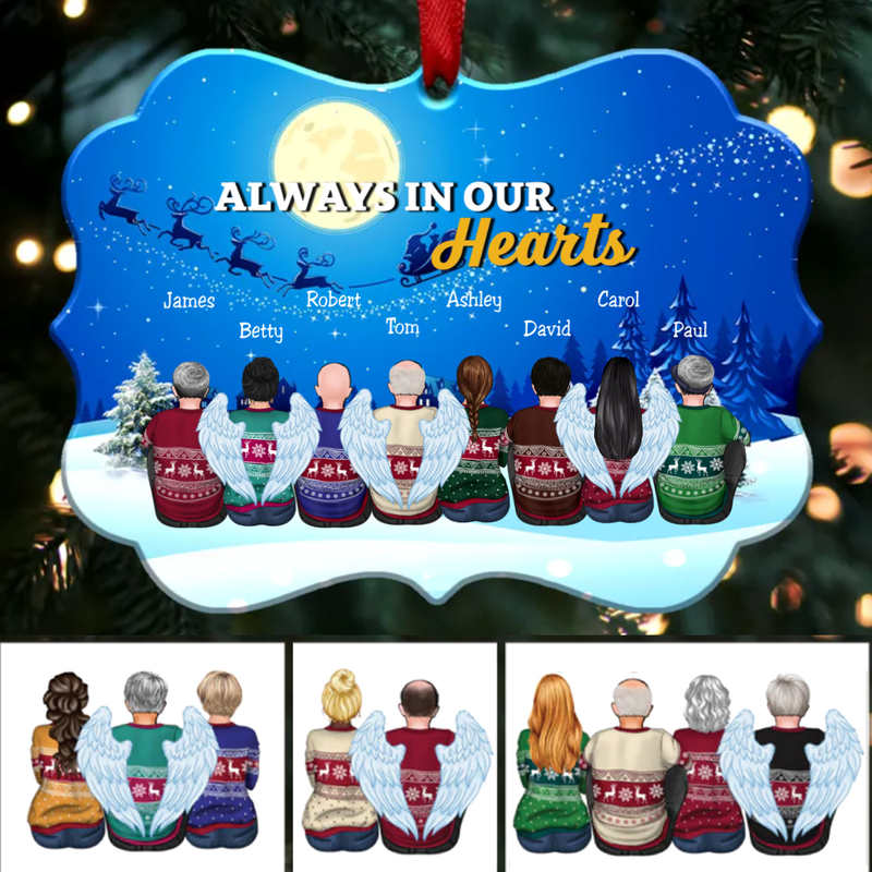 Always In Our Hearts - Personalized Christmas Ornament (Moon)