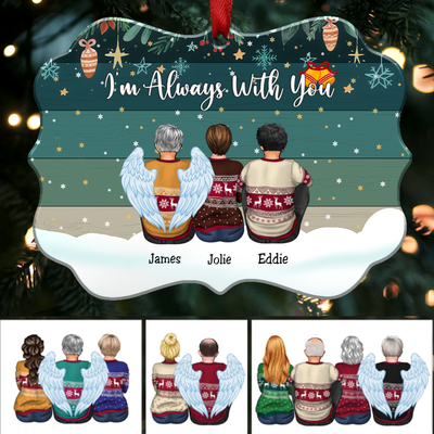 I'm Always With You - Personalized Christmas Ornament (Green) - Makezbright Gifts