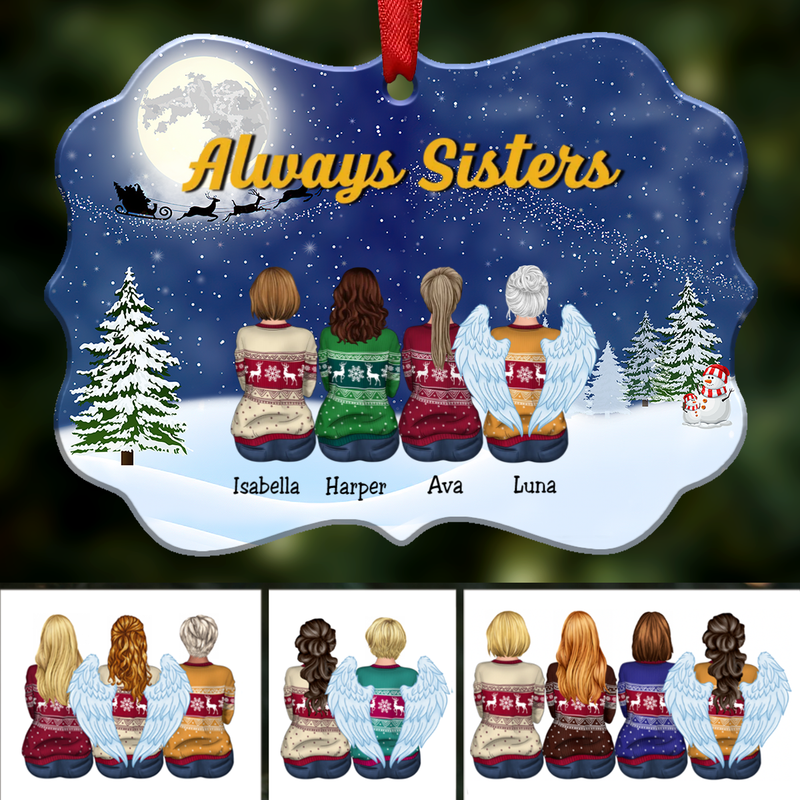 Sisters Memorial Gift - Always Sisters - Personalized Christmas Ornament (TT1)