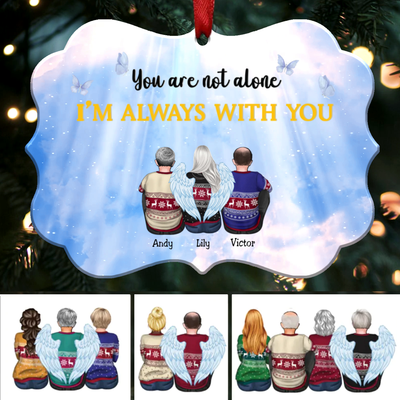 You Are Not Alone I'm Always With You (V1) - Personalized Christmas Ornament - Memorial Ornaments (Sky) - Makezbright Gifts