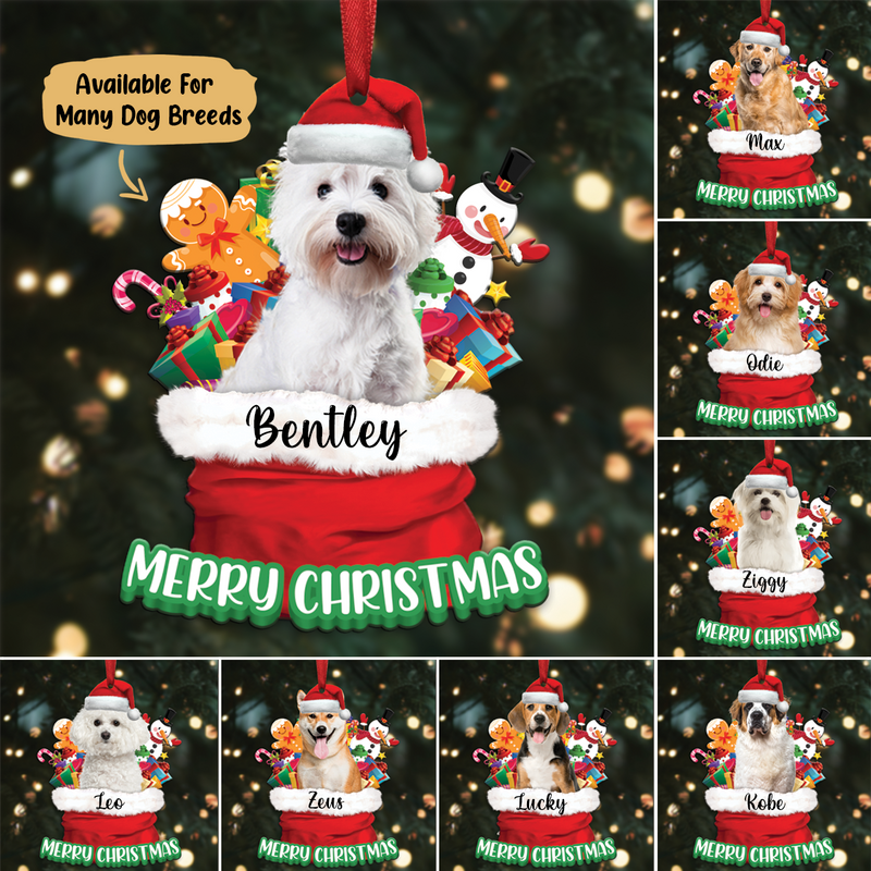 Dog Lovers - Christmas Dog Ornament - Personalized Ornament