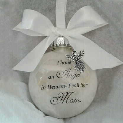 Christmas ornaments feather ball - Angel In Heaven Memorial Ornament - Makezbright Gifts