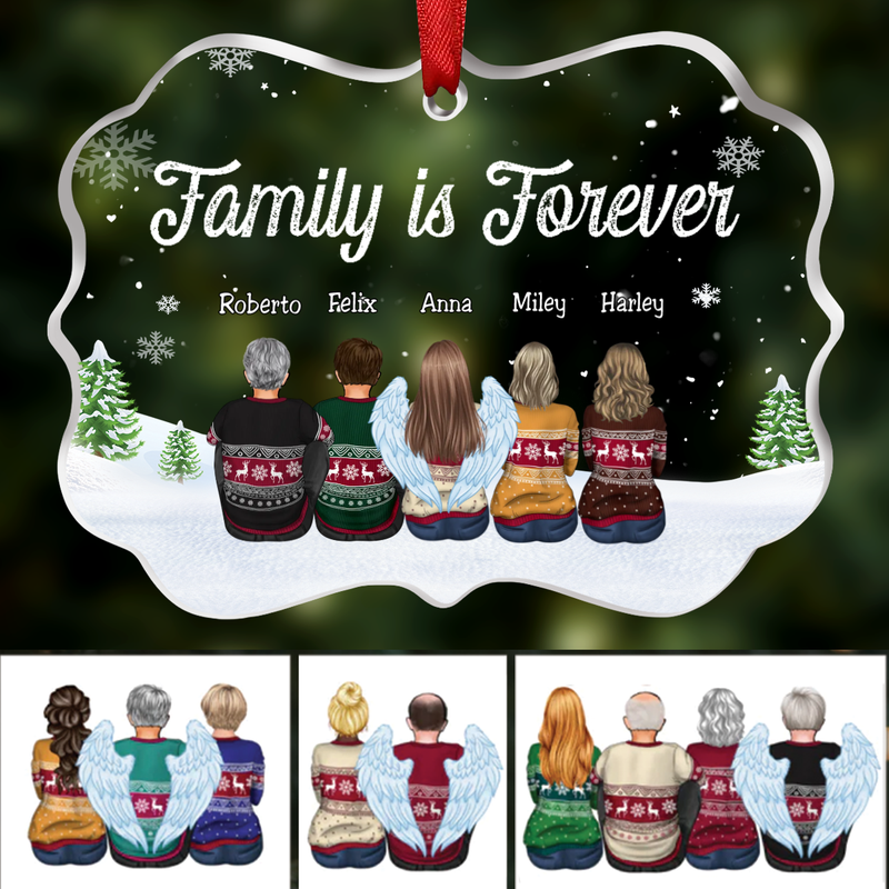 Family - Family Is Forever - Personalized Transparent Ornament (NN) - Makezbright Gifts