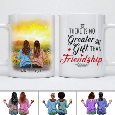 Friends - There Is No Greater Gift Than Friendship - Personalized Mug (Sunflower) - Makezbright Gifts