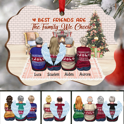 Family - Best Friends Are The Family We Choose - Personalized Christmas Ornament