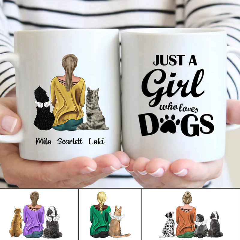 Dog Lovers - Just A Girl Who Loves Dogs - Personalized Mug