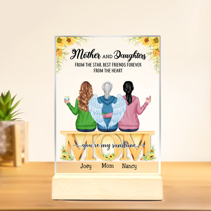 Mother - Mother & Daughters From The Star, Best Friends Forever From The Heart - Personalized Acrylic Plaque