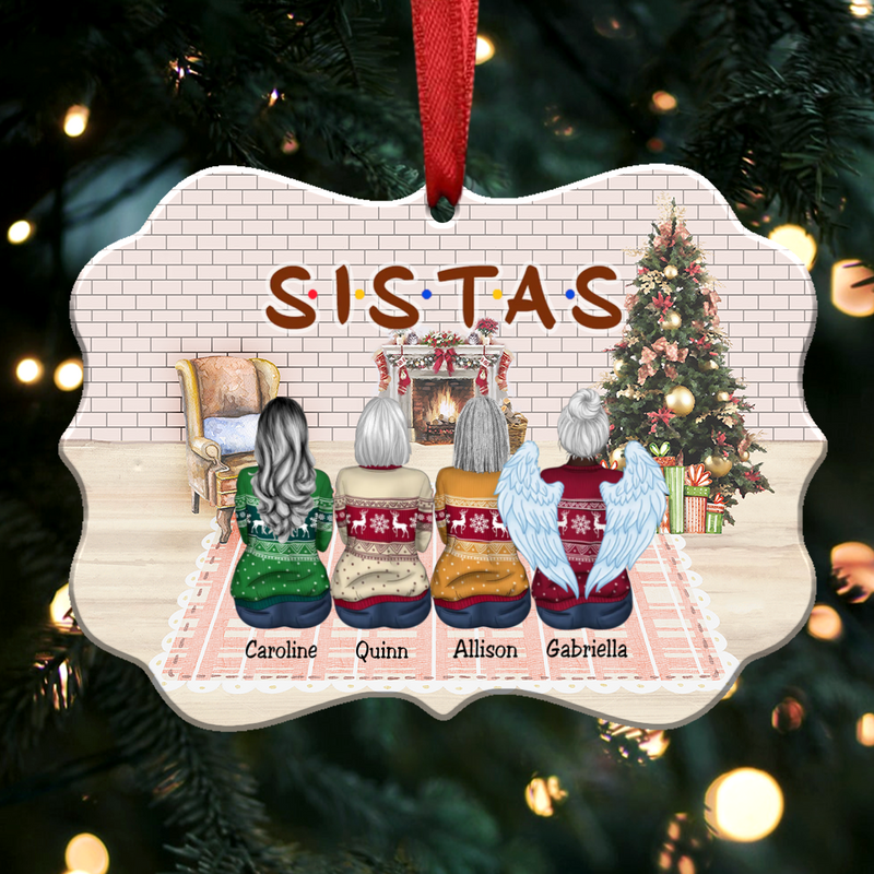 Christmas Ornament - Sistas - Personalized Christmas Ornament - Makezbright Gifts