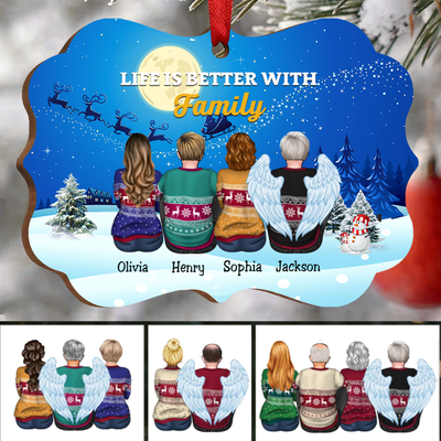 Family - Life Is Better With Family - Personalized Christmas Ornament - Makezbright Gifts