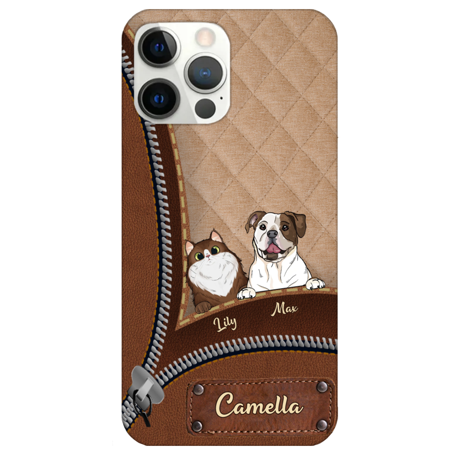 Discover Pet Lover - Custom Name, Pet Lover Texture - Personalized Phone Case