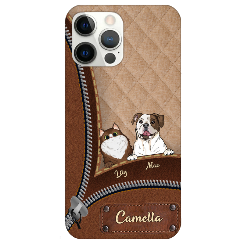 Pet Lover - Custom Name, Pet Lover Texture - Personalized Phone Case