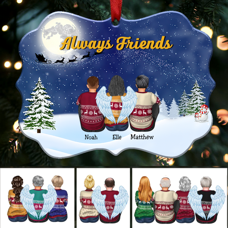 Christmas Ornament - Always Friends - Personalized Christmas Ornament (V1)