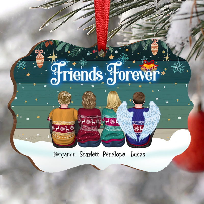 Besties - Friends Forever (Green) - Personalized Acrylic Ornament - Makezbright Gifts
