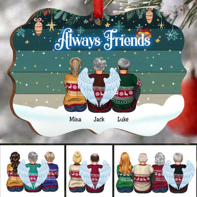 Friends - Always Friends (Green) - Personalized Acrylic Ornament - Makezbright Gifts