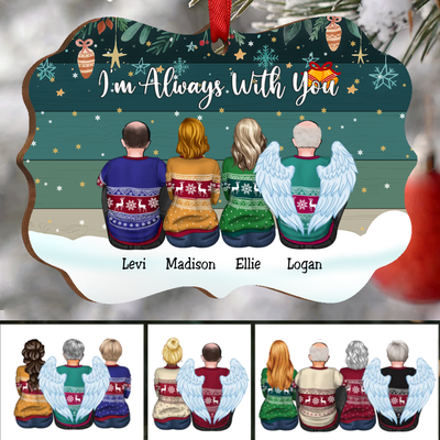 Family - I'm Always With You - Personalized Acrylic Ornament (Green) - Makezbright Gifts