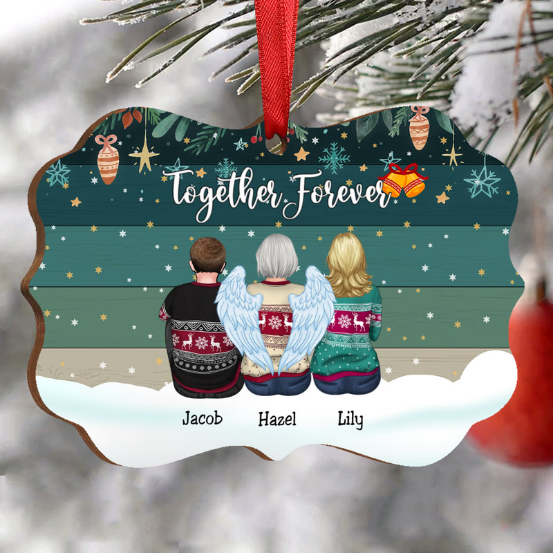 Family - Together Forever - Personalized Acrylic Ornament (Green)