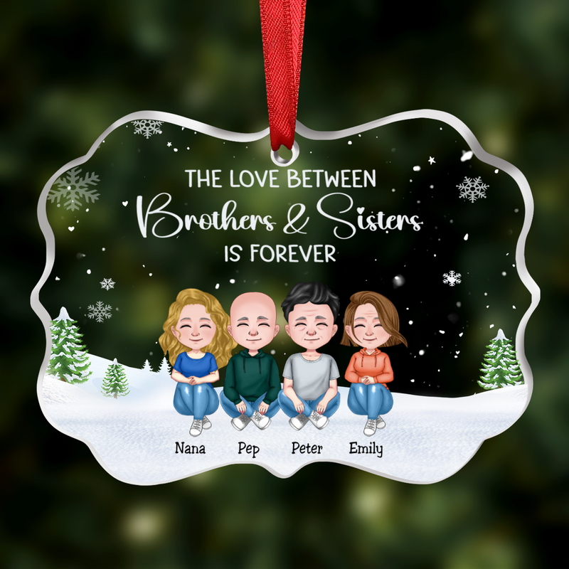 Family - This is Us, A Little Bit Of Crazy, A Little Bit Loud And A Whole Lot Of Love - Personalized Transparent Ornament (Ver. 2)