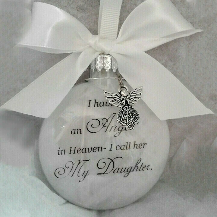 Christmas ornaments feather ball - Angel In Heaven Memorial Ornament - Makezbright Gifts