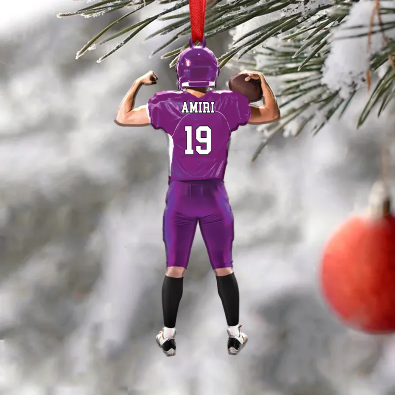American Football - Football Player Ornament - Personalized Christmas Ornament Gift For Football Player Football Mom Grandma