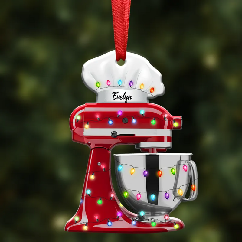 Baker - Baking Mixer Lights - Personalized Christmas Ornament - Makezbright Gifts