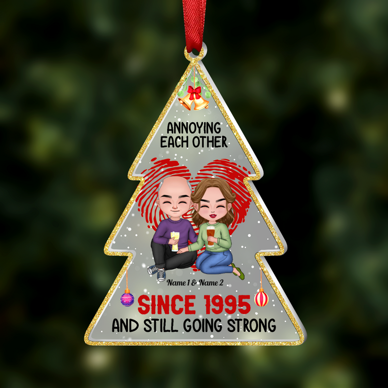 Couple -  Annoying Each Other And Still Going Strong - Personalized Acrylic Ornament - Makezbright Gifts