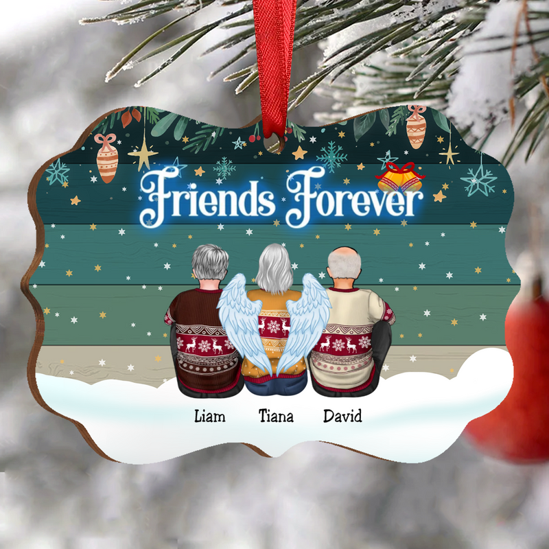 Friends - Always Sisters (Green) - Personalized Acrylic Ornament - Makezbright Gifts