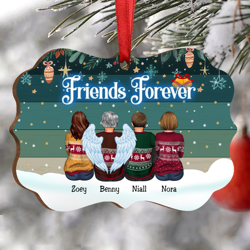 Friends - Always Sisters (Green) - Personalized Acrylic Ornament - Makezbright Gifts