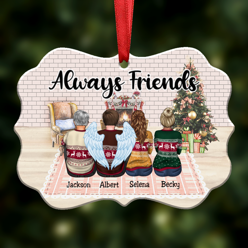 Christmas Ornament - Always Friends (Ver2) - Personalized Christmas Ornament - Makezbright Gifts