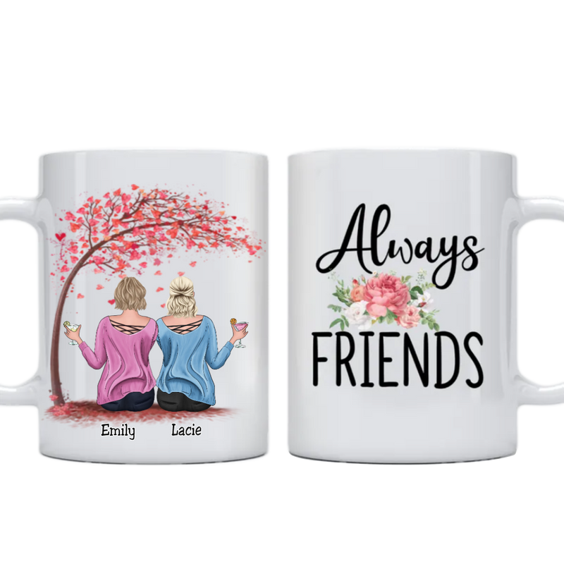 Sisters - Always Friends - Personalized Mug (Tree)