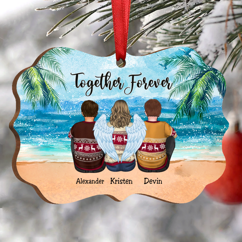 Brothers & Sisters - Together Forever V3 - Personalized Acrylic Ornament - Makezbright Gifts