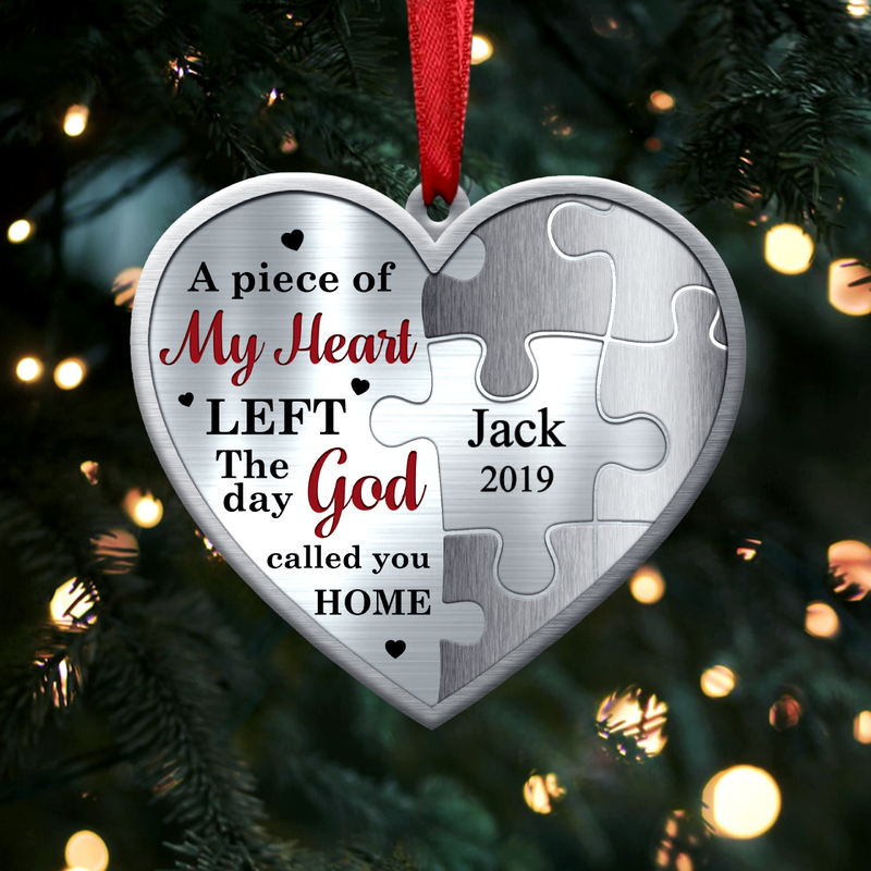 Family - Piece Of My Heart Left, The Day God Called You Home - Personalized Ornament