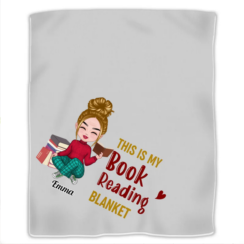 Book Lovers - This Is My Book Reading Blanket - Personalized Blanket (Ver.2)