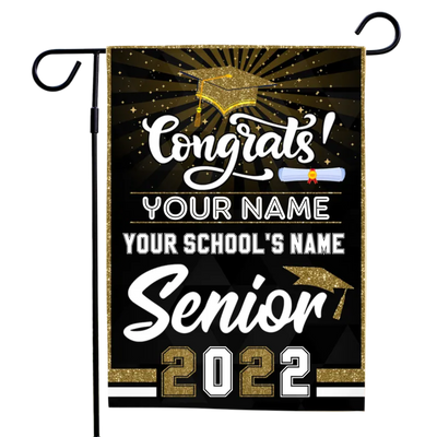 Graduation - Congratulation Senior Of Year - Personalized Flag (Ver 2) - Makezbright Gifts