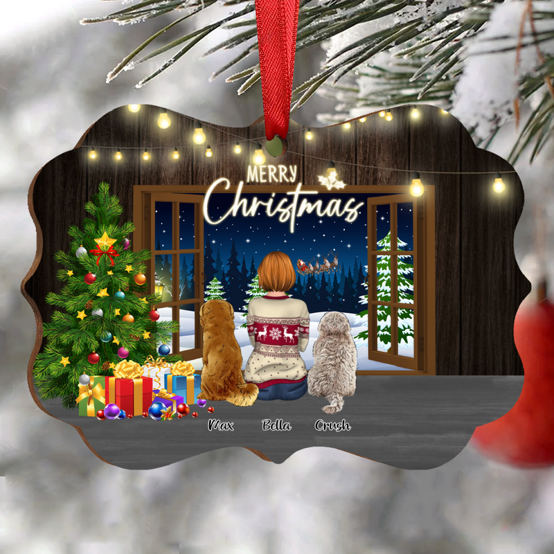 Dog Lovers - Merry Christmas - Personalized Acrylic Ornament