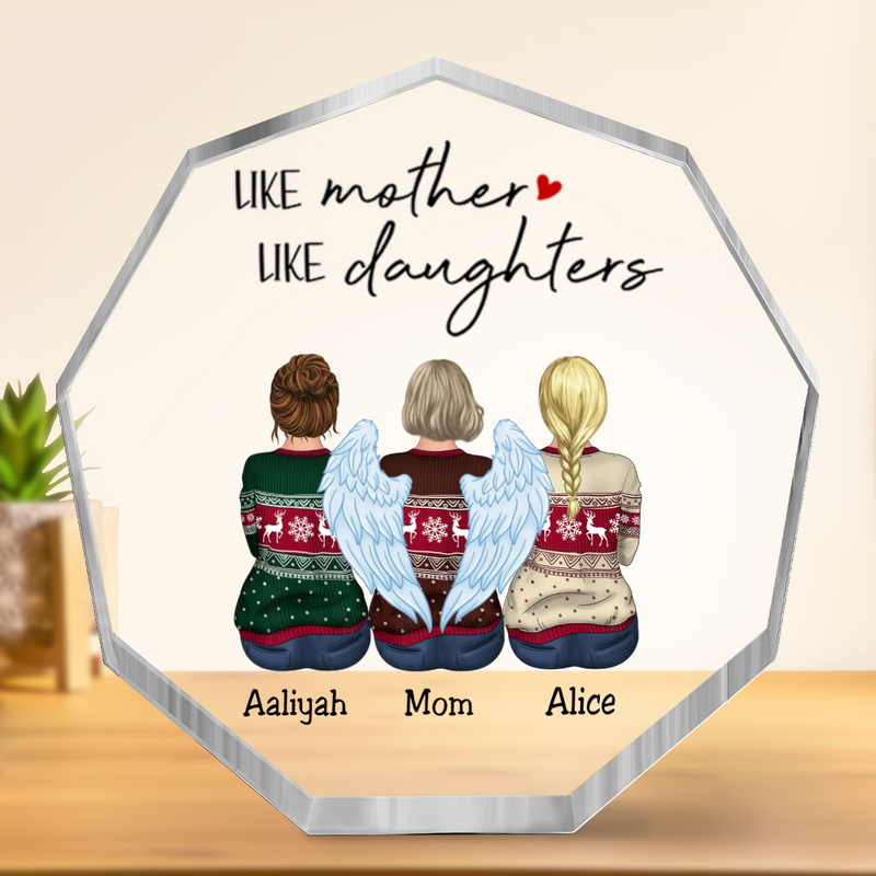 Family - Like Mother Like Daughter - Personalized Nonagon Acrylic Plaque (Ver. 2)