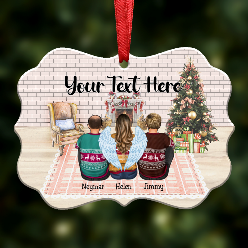 Your Text Here - Personalized Acrylic Ornament ( fireplace ) - Makezbright Gifts
