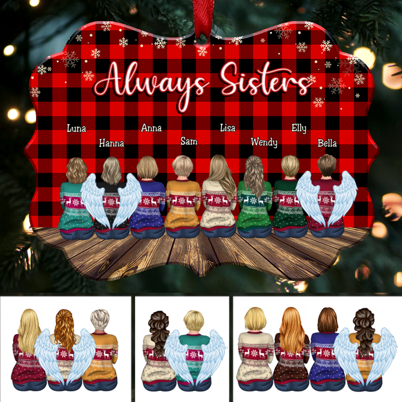 Always Sisters - Personalized Christmas Ornament-Christmas Ornament
