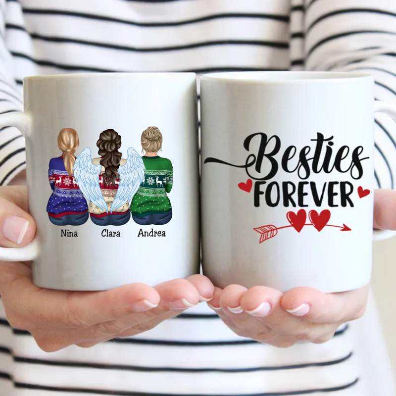 Besties Forever - Custom Besties Mug, Gift For Sisters, Besties
