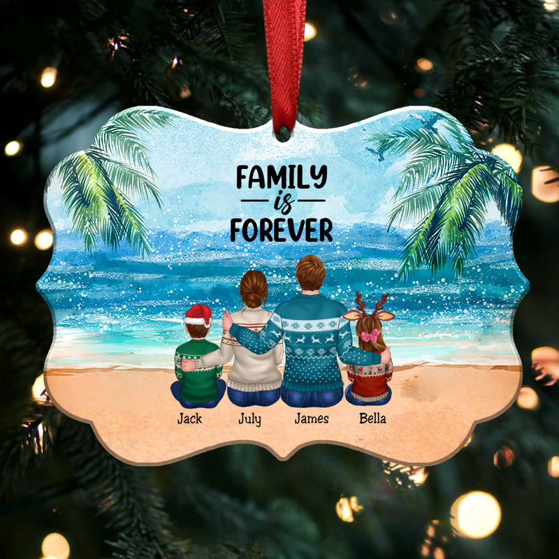 Family Is Forever - Personalized Acrylic Ornament - Family Memorial Gift