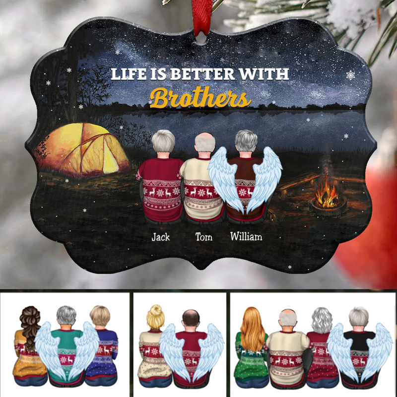 Life Is Better With Brothers - Personalized Christmas Ornament (S1S)