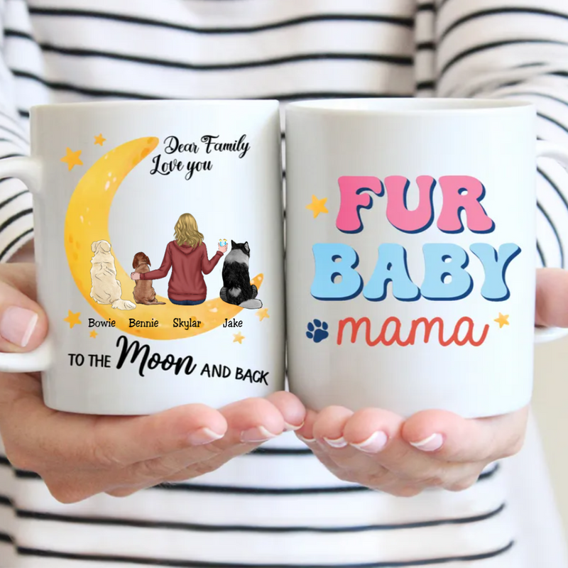 Dog Lovers - Fur Baby Mama - Personalized Mug (NN)