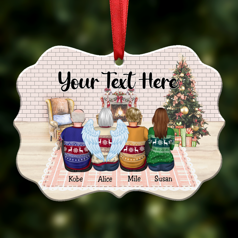 Your Text Here - Personalized Acrylic Ornament ( fireplace ) - Makezbright Gifts