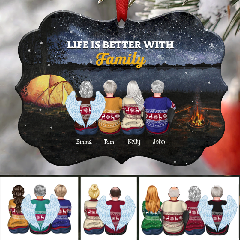Life Is Better With Family - Personalized Christmas Ornament (A2)