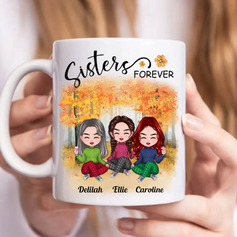 Sisters Forever - Personalized Mug - Makezbright Gifts