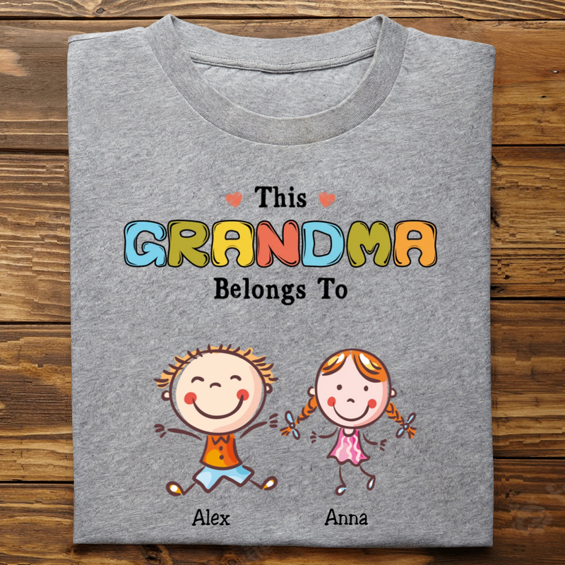 Grandma - This Grandma Belongs To - Personalized Unisex T-Shirt