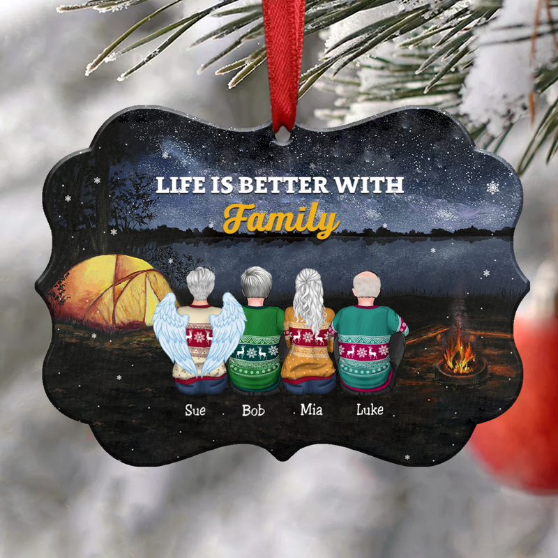 Life Is Better With Family - Personalized Christmas Ornament (A2)