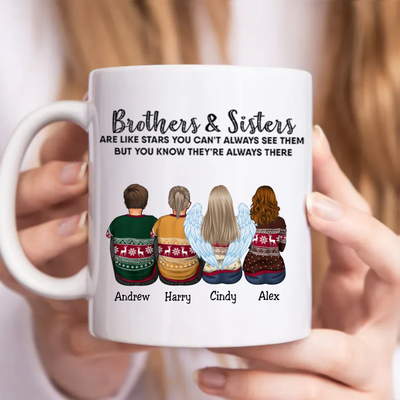 Family - Brothers & Sisters Are Like Stars ... They Are Always There - Personalized Mug (NN)